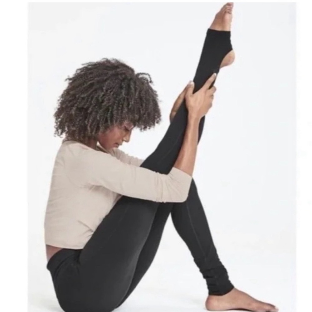 3 Pairs of Athleta Barre Stirrup Tight - Black - Small